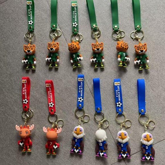World Cup 2026 Mascots Keychain, Packages of 12 pcs - Picture 6 of 6
